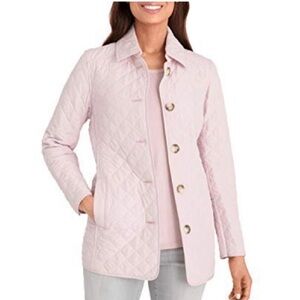 Chico’s Quilted Jacket Modern Jacket Venetian Pink Womens Size 1
